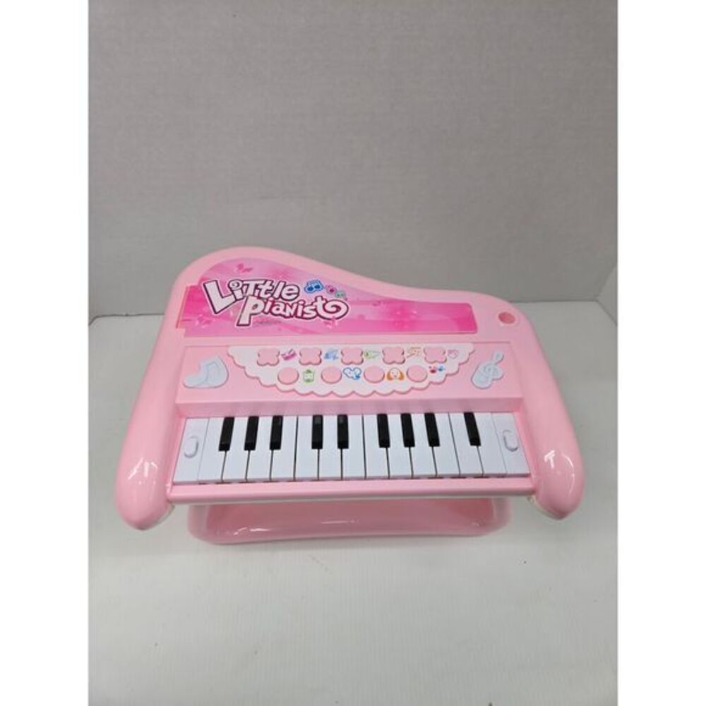 Pink Mini Electronic Piano Keyboard Musical Toy with Stand for‎ Learning Music